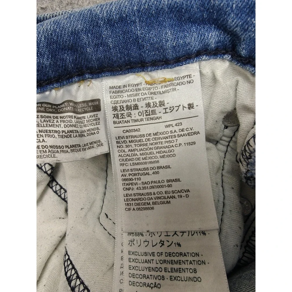 Levi's 514 Jeans Mens 33x32 Blue Medium Wash Regular Straight Stretch Denim